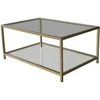 Amberley Coffee Table - Gold, Glass