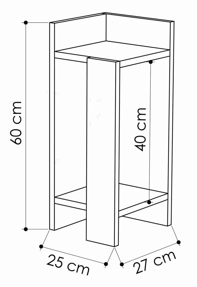 Bolivia Bedside Cabinet Set of 2 - White