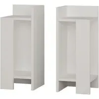Bolivia Bedside Cabinet Set of 2 - White