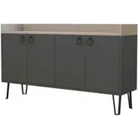 Dexter 4 Door Large Sideboard - Anthracite, Mocha