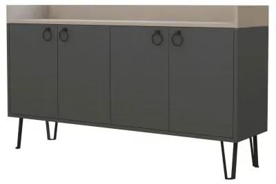 Dexter 4 Door Large Sideboard - Anthracite, Mocha image