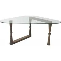 Dunley Coffee Table - Walnut, Glass