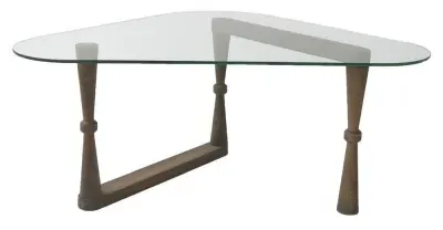 Dunley Coffee Table - Walnut, Glass image