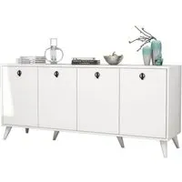 Elias 4 Door Large Sideboard - White