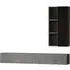 Lemont Wall Mounted TV Unit with Shelf - Silver, Black
