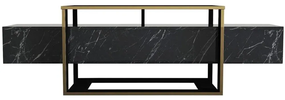 Weldona TV Unit - Black Marble Effect