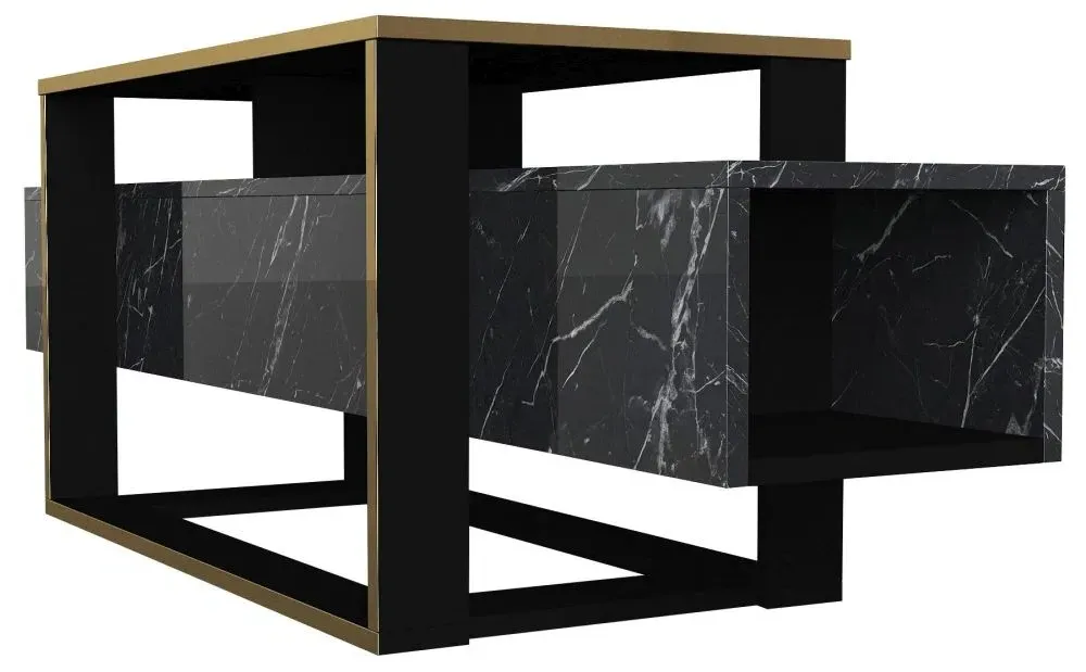 Weldona TV Unit - Black Marble Effect