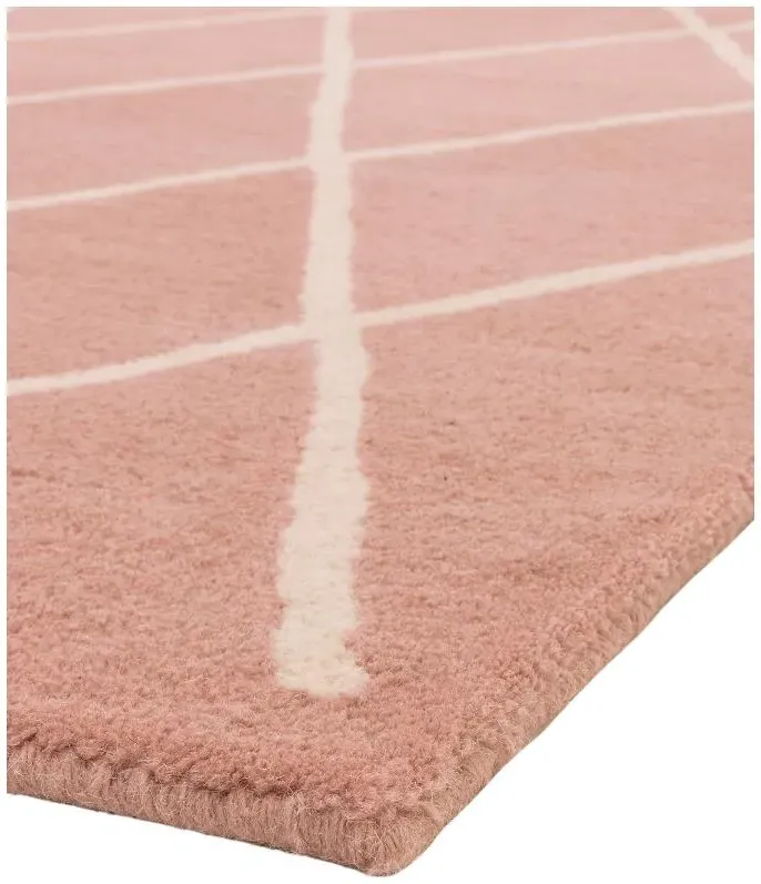 Albany Diamond Rug - Pink