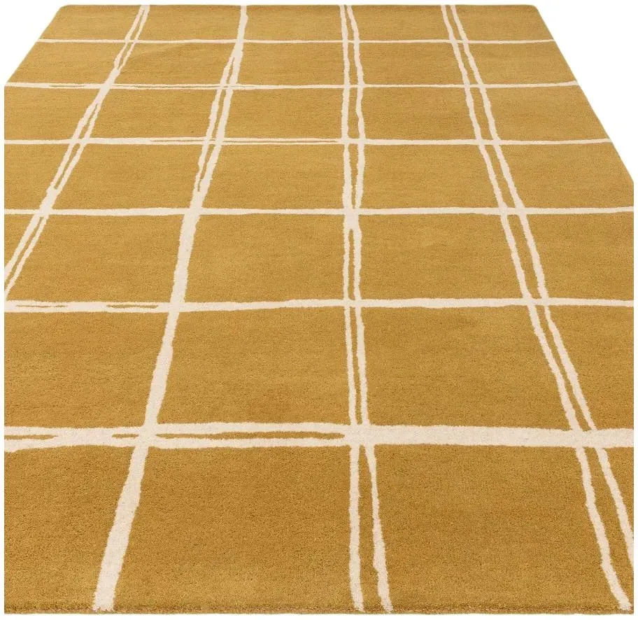 Albany Grid Rug - Gold