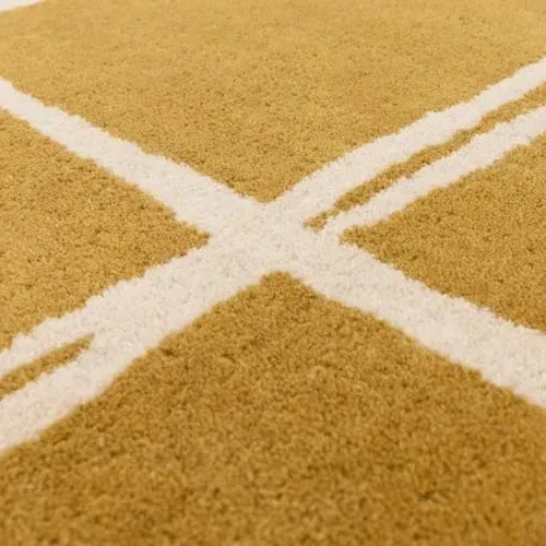 Albany Grid Rug - Gold
