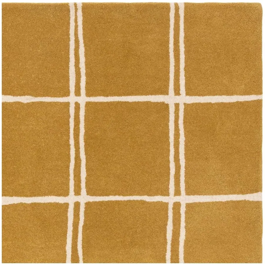 Albany Grid Rug - Gold
