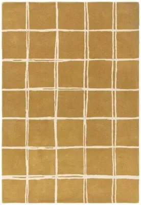 Albany Grid Rug - Gold