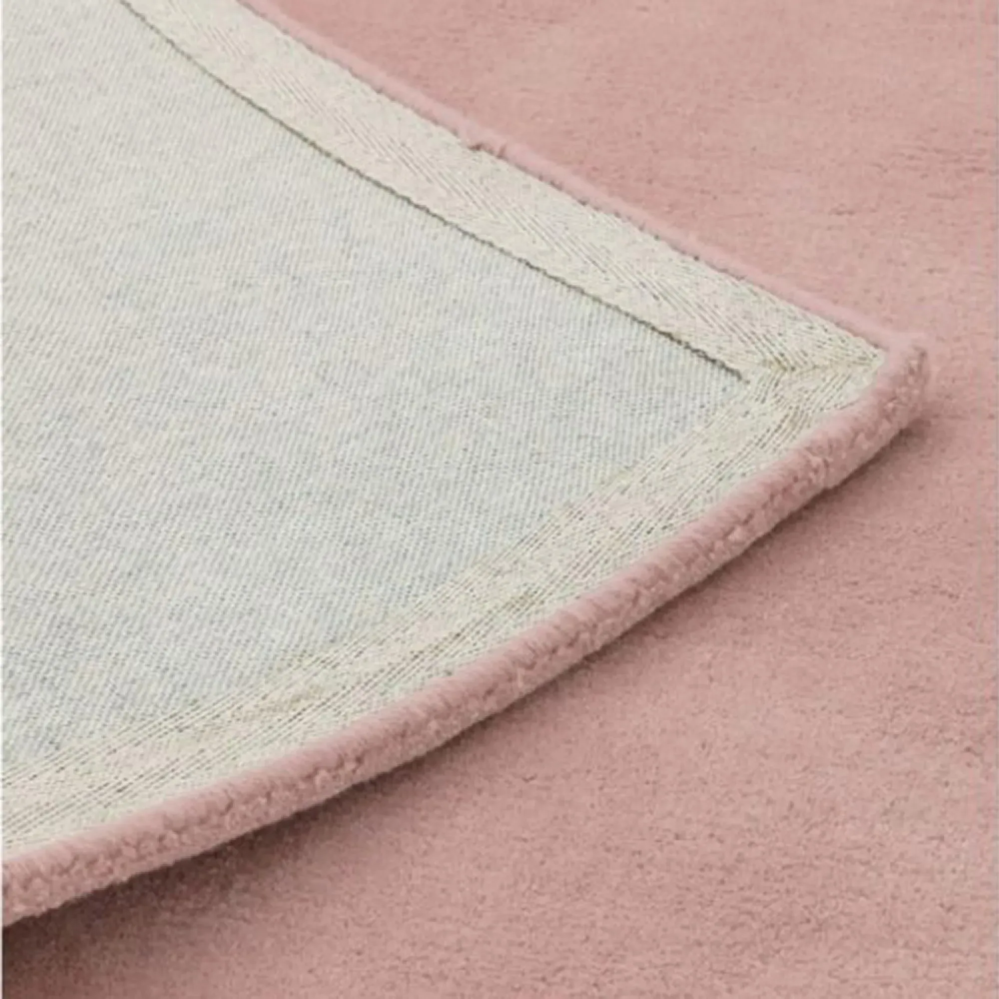 Aran Plain Rug - Rose Pink