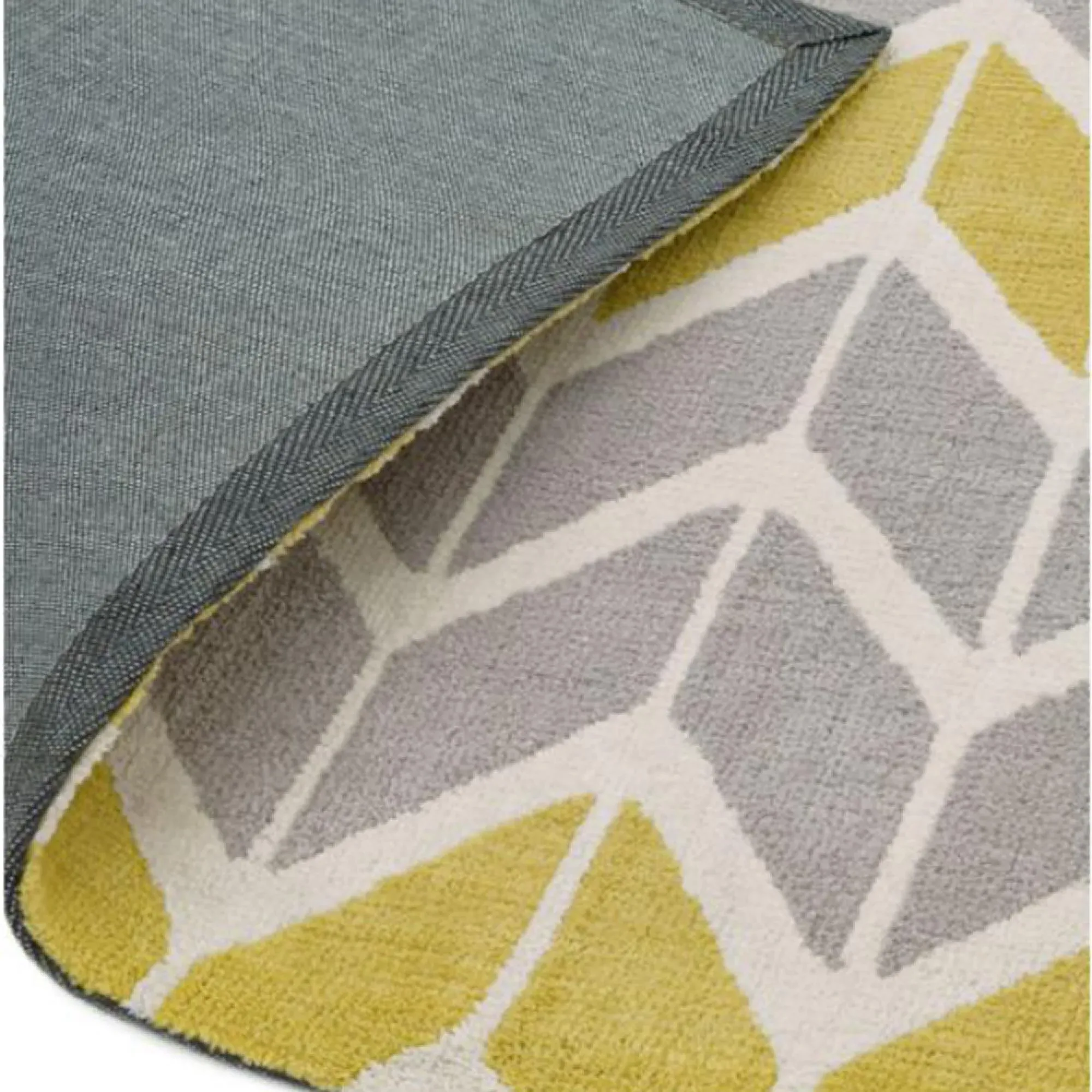Arlo Chevron Rug - Lemon, Grey