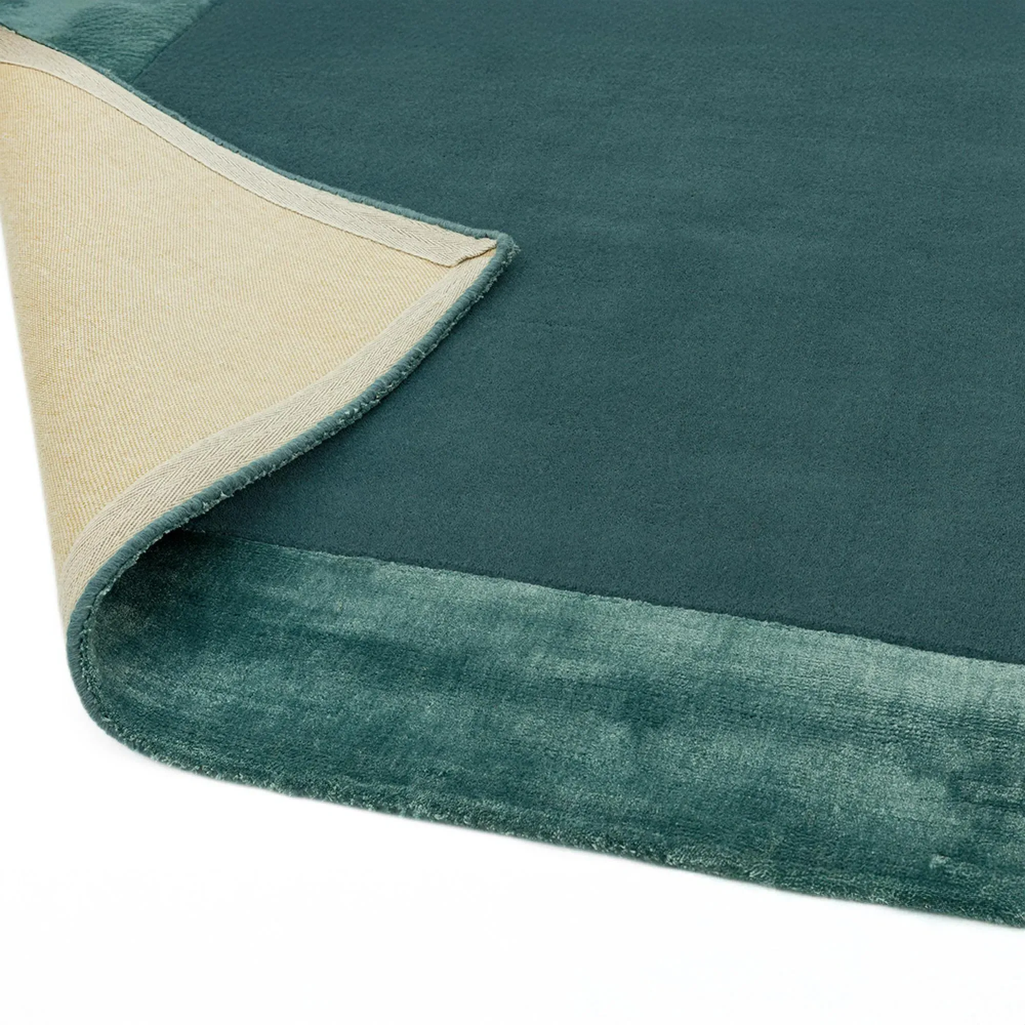 Ascot Plain Rug - Aqua Blue