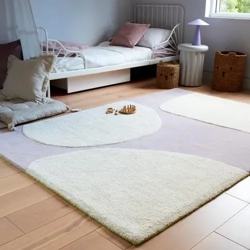 Canvas Pebble 02 Rug - Purple