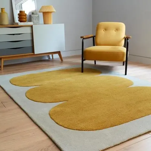 Canvas Sculpt 04 Rug - Yellow