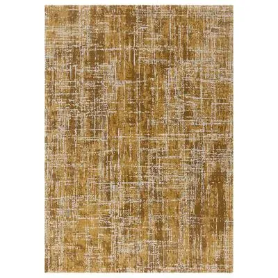 Easy Kuza Abstract Rug - Gold image