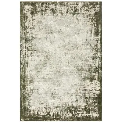 Easy Kuza Border Rug - Green