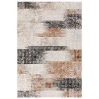 Easy Kuza Lines Rug - Terracotta