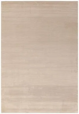 Easy Kuza Plain Stripe Rug - Beige