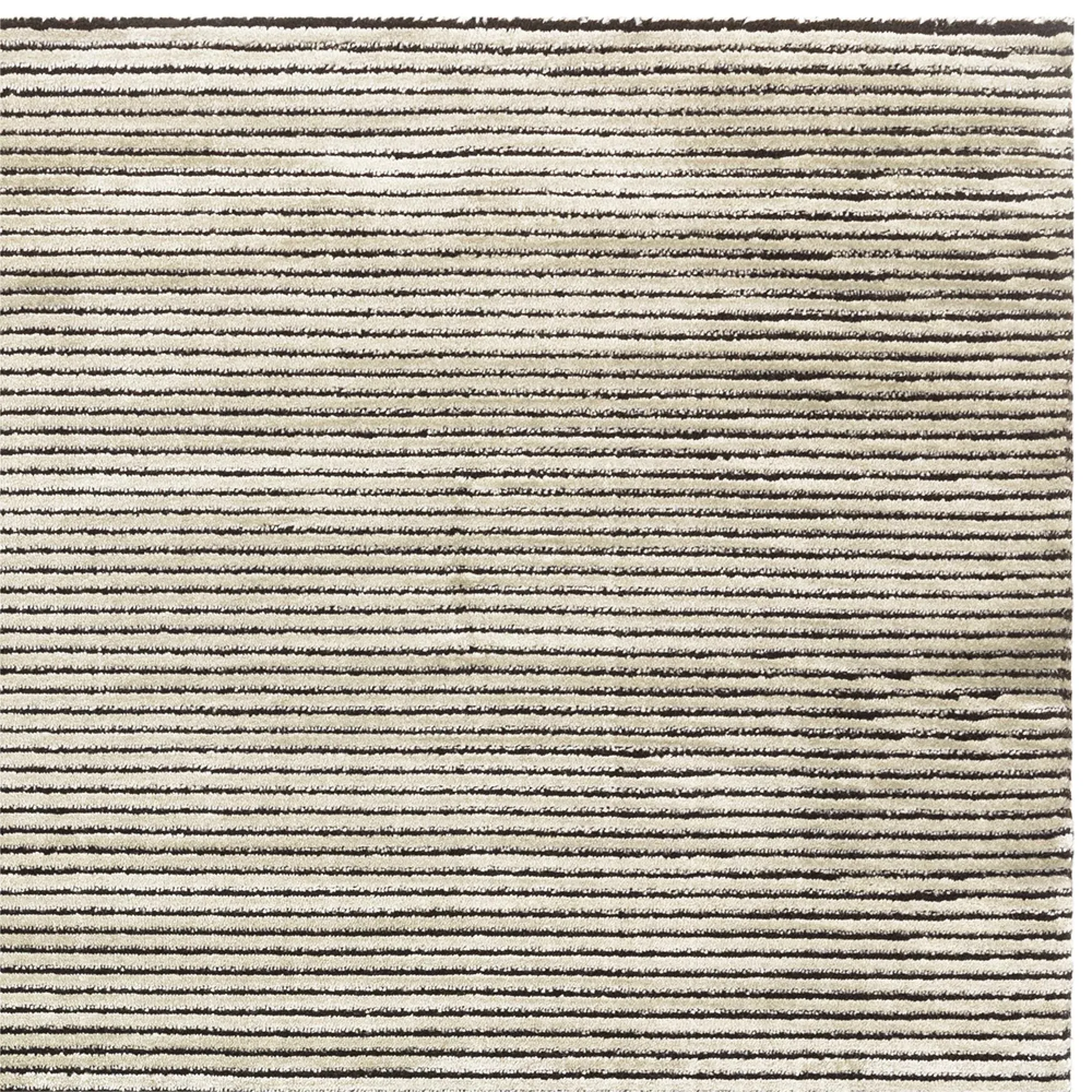 Easy Kuza Plain Stripe Rug - Khaki