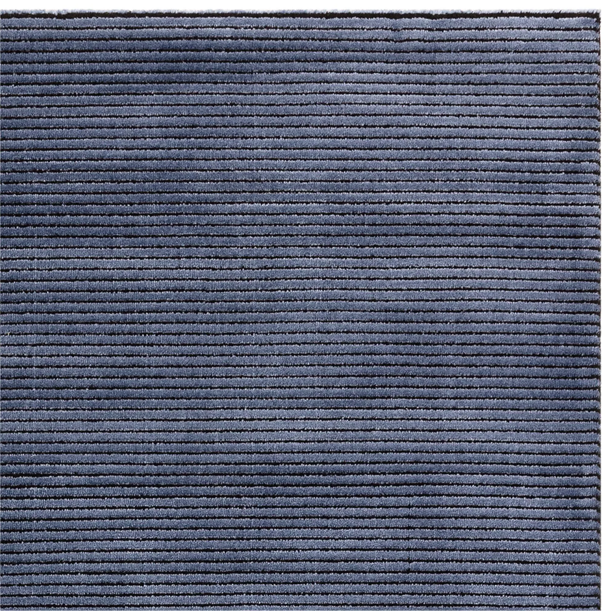 Easy Kuza Plain Stripe Rug - Navy
