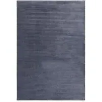 Easy Kuza Plain Stripe Rug - Navy