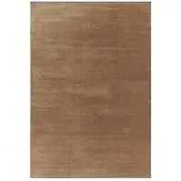 Easy Kuza Plain Stripe Rug - Terracotta