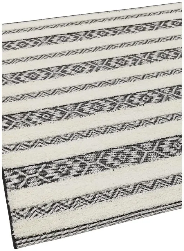 Easy Monty Stripe MN03 Rug - Black