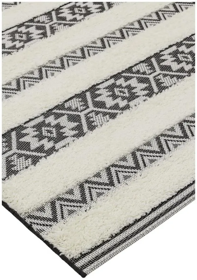 Easy Monty Stripe MN03 Rug - Black