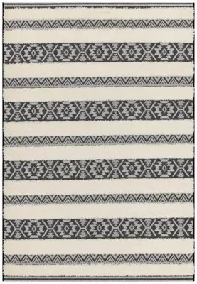 Easy Monty Stripe MN03 Rug - Black