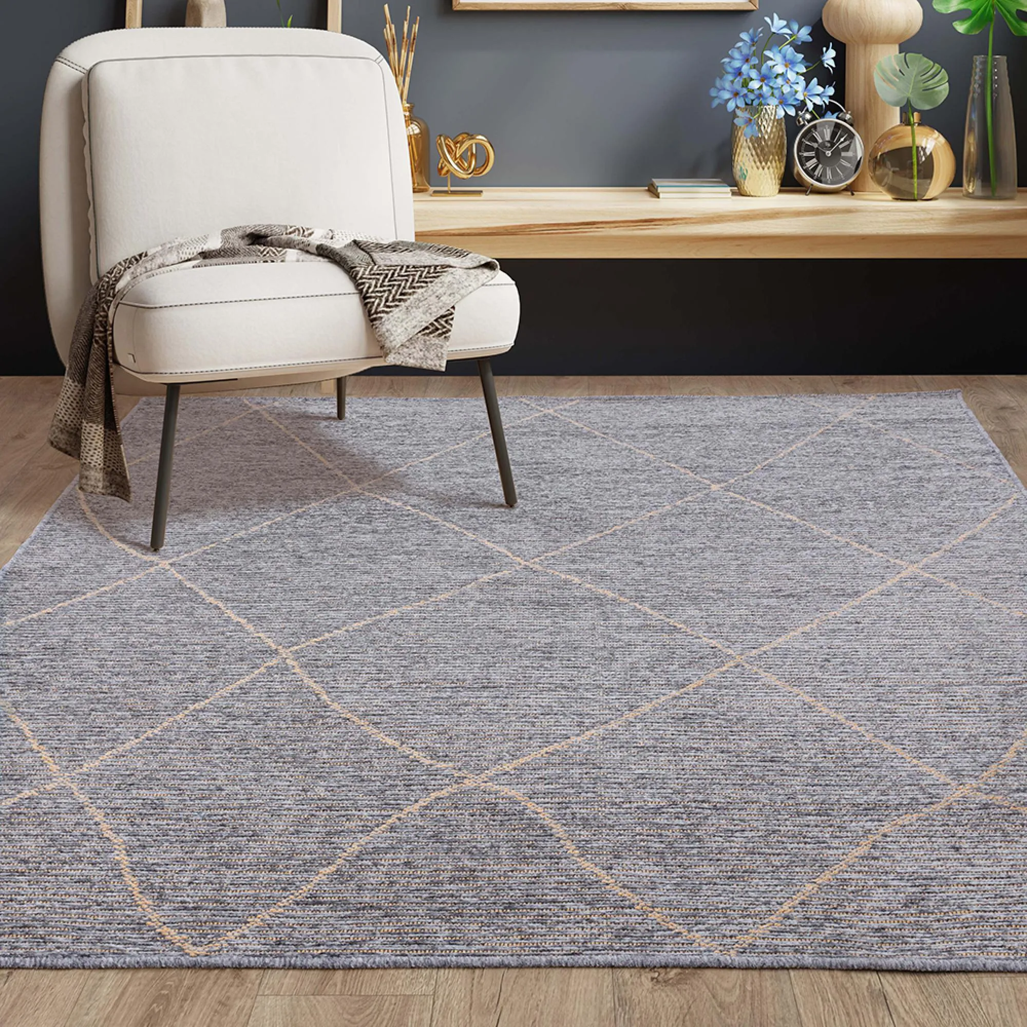Easy Mulberry Rug - Ice Blue
