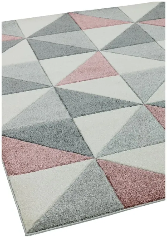 Easy Sketch Cubic Rug - Pink