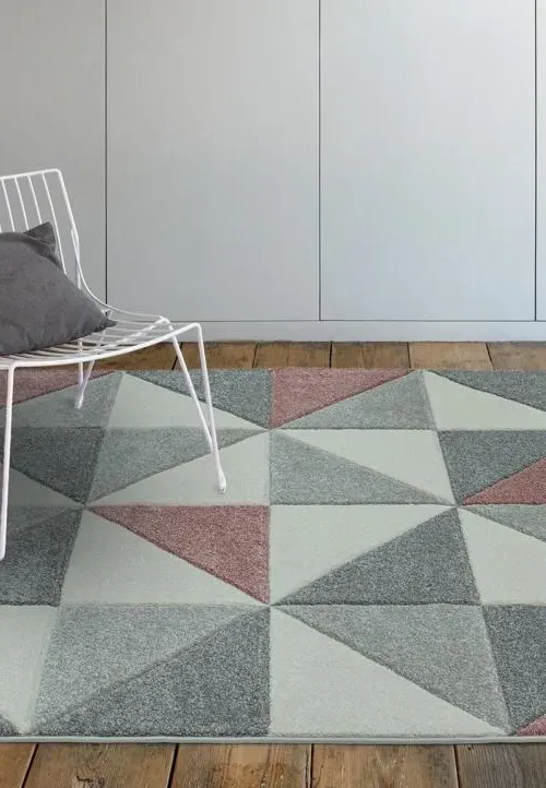 Easy Sketch Cubic Rug - Pink