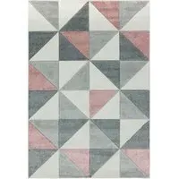 Easy Sketch Cubic Rug - Pink