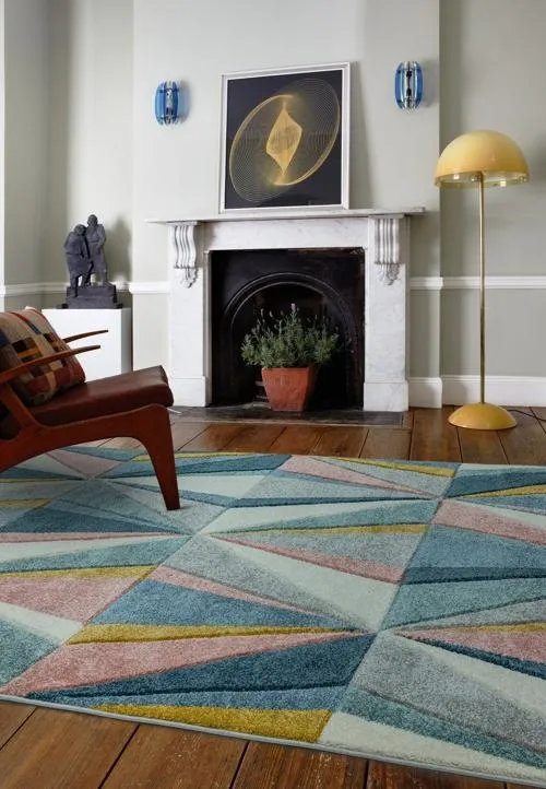 Easy Sketch Diamond Rug - Multi