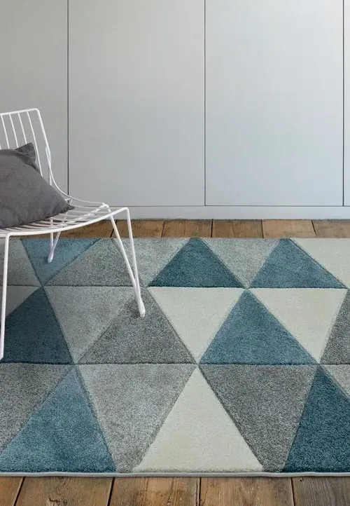 Easy Sketch Kite Rug - Blue Multi