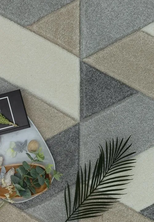 Easy Sketch Rhombus Rug - Grey Multi