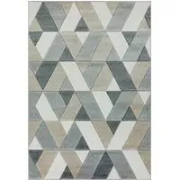 Easy Sketch Rhombus Rug - Grey Multi