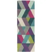 Funk Chevron 02 Runner Rug - Blue Green