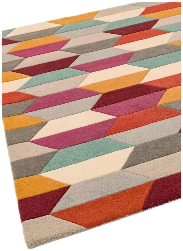 Funk Honeycomb 03 Rug - Bright Multi Colour