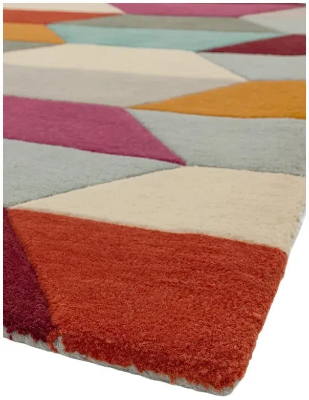 Funk Honeycomb 03 Rug - Bright Multi Colour