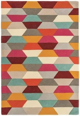 Funk Honeycomb 03 Rug - Bright Multi Colour