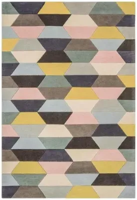 Funk Honeycomb Rug - Multi Colour