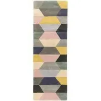 Funk Honeycomb Runner Rug - Pastel