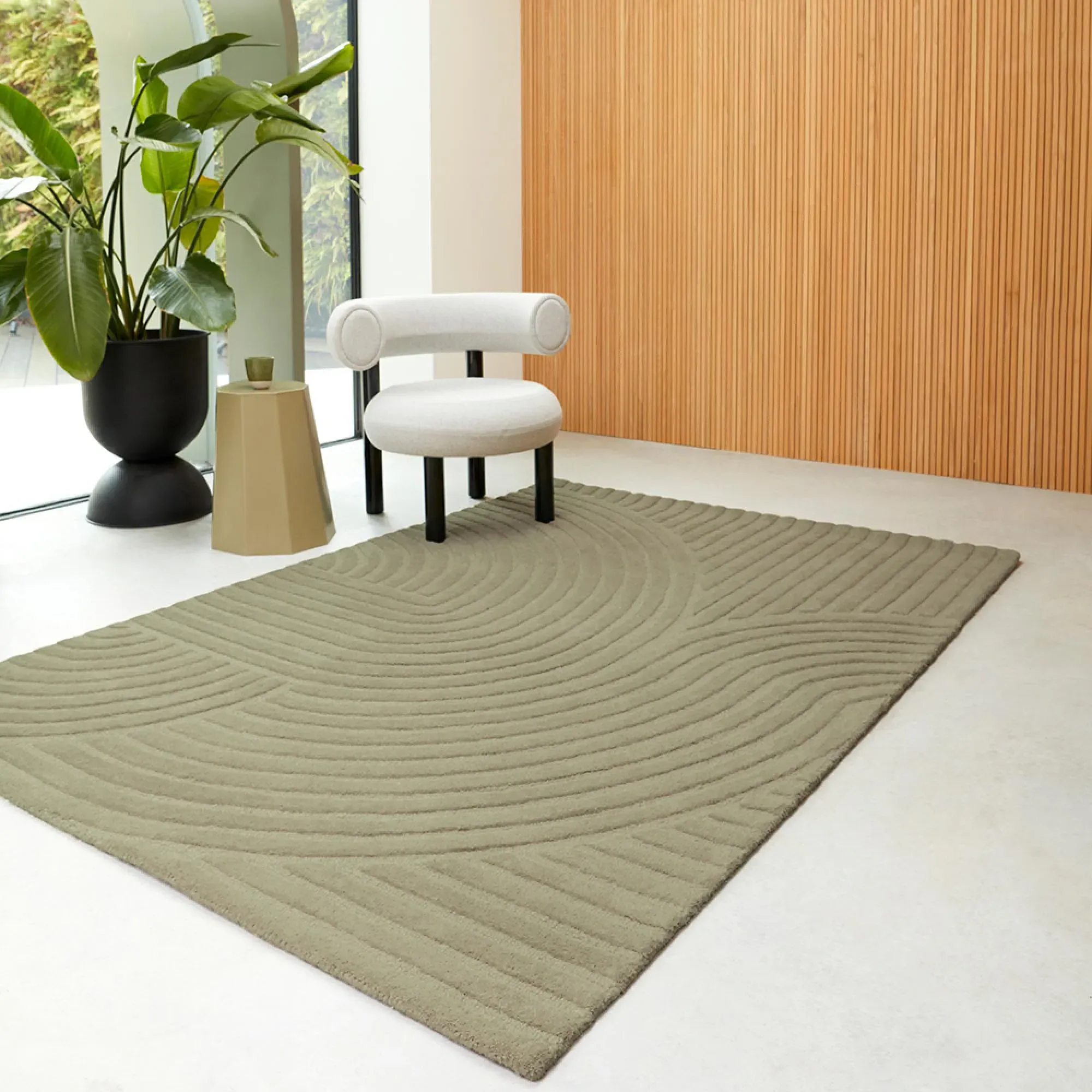 Hague Plain Rug - Sage