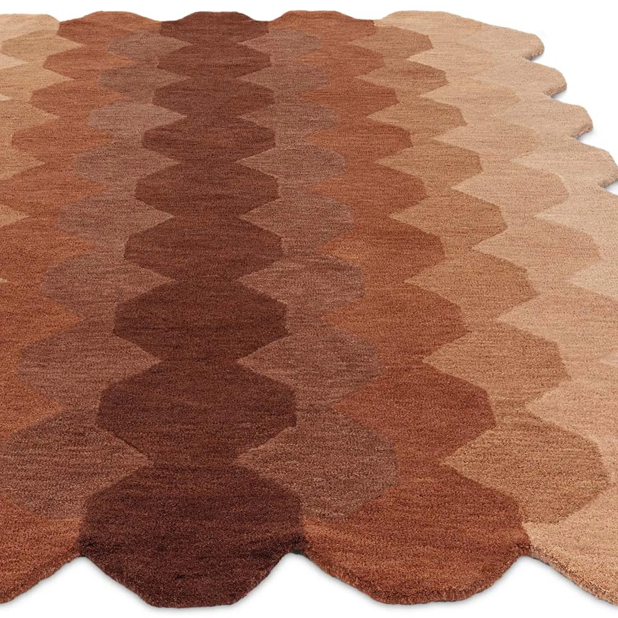 Hive Rug - Rust