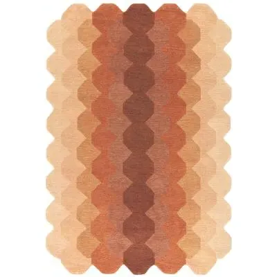 Hive Rug - Rust