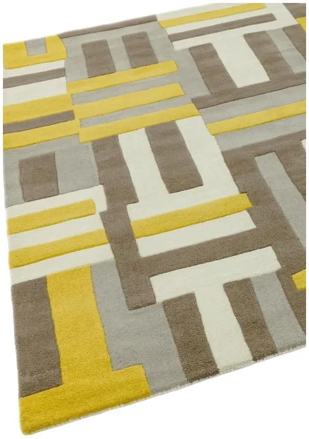 Matrix Code 17 Rug - Yellow